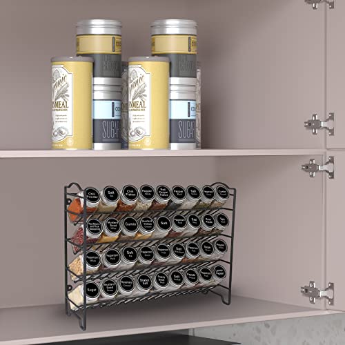 SWOMMOLY Spice Rack Organizer with 36 Spice Jars 4 oz, 396 - Image 3