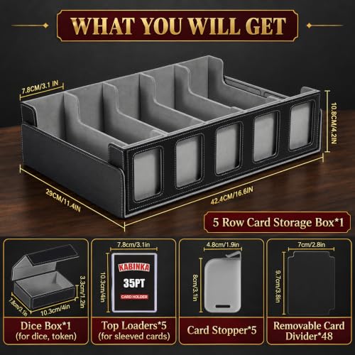 Kabinka 5 Row 3900+ Trading Card Storage Box | Home Organization - Image 3