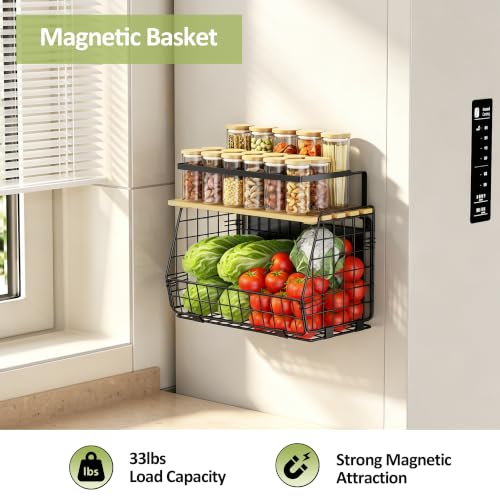 Magnetic Shelf for Fridge, Fruit Potato & Onion Storage Bin - Image 4