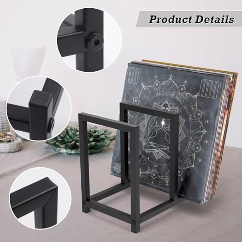 Vinyl Record Storage Holder, All Metal Tabletop Record - Image 6