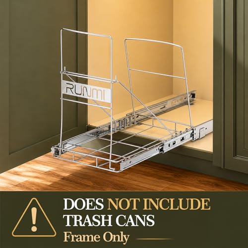 Pull Out Trash Can Under Cabinet with Handle Under Sink - Image 3