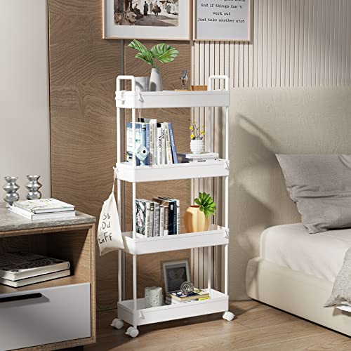 SOLEJAZZ Slim Rolling Storage Cart Skinny Bathroom Organizer, 4 - Image 7