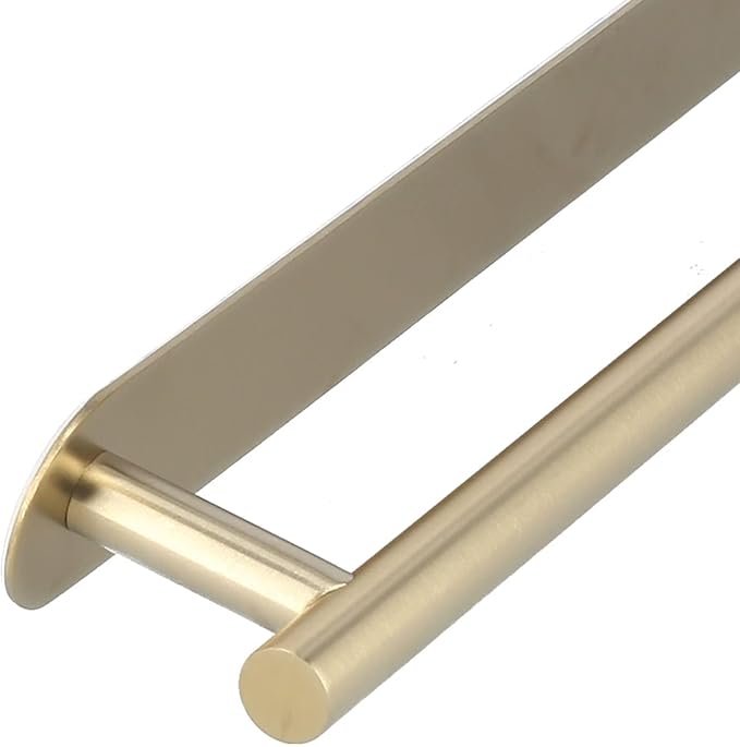 Cyrank Gold Single Bar Towel Rack, No Drill Self Adhesive Towel Holder, Stainless Steel, 40cm