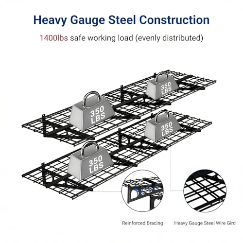 FLEXIMOUNTS 2-Pack 2x6ft Garage Shelving 24-inch-by-72-inch Heavy - Image 4