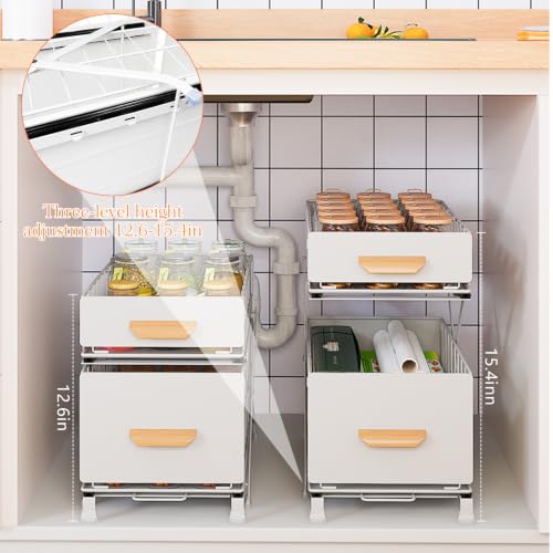 Pull Out Under Sink Organizer with Sliding Shelves - Image 3