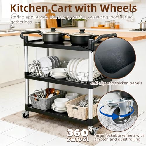 3 Tier Heavy Duty Detailing Rolling Utility Cart with Strong - Image 3