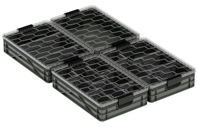 Quarter Crate 4-Pack Stackable Storage Bins, Stealth - Image 7