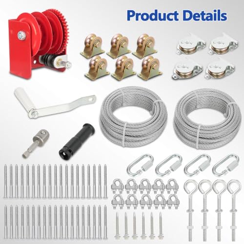 Overhead Garage Storage Lift Kit with 3/16 Galvanized | Garage Storage - Image 5