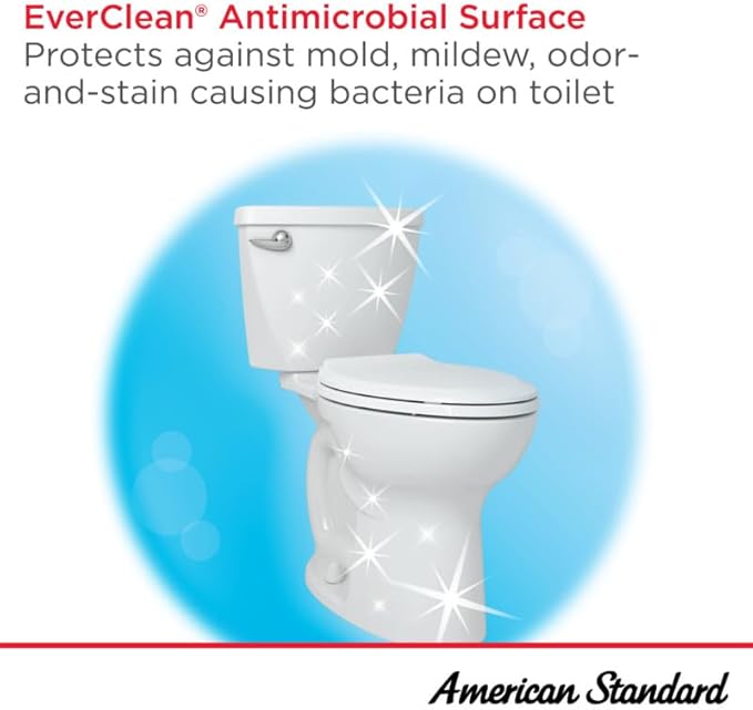American Standard 2887218.020 H2Option Two-Piece Toilet Less Seat, Elongated Front, Standard Height, Dual Flush, White, 1.28 GPF