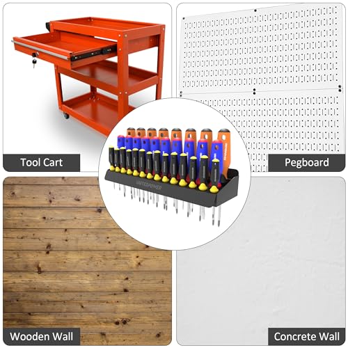 UNITEDPOWER Screwdriver Holder, Wall Mount Storage Rack - Image 7