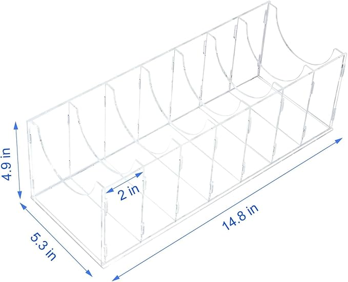 ECOSEAO Belt Organizer, Acrylic Belt Storage Holder for The Closet, Display Case for Tie and Bow Tie (7 Ties-L)