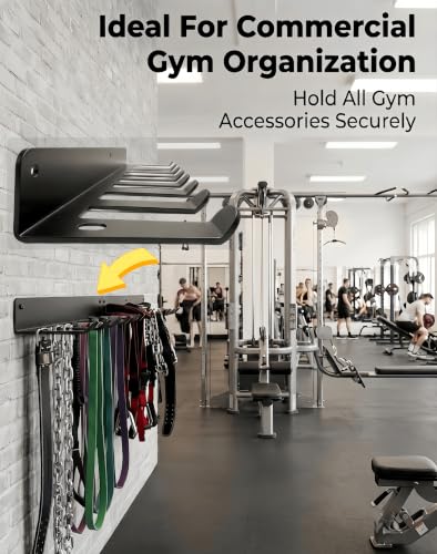 9 Hook Wall Gym Storage Rack, Garage Gym Bar Wall Rack - Image 7