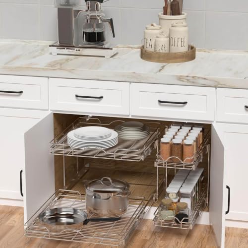 OCG 2 Tier Pull Out Cabinet Organizer (9.5" W x 21" | All Products - Image 5