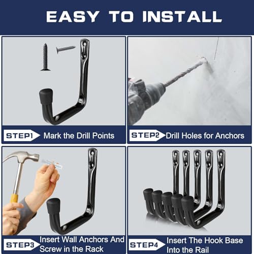 Dreecy J Utility Hooks for Hanging Heavy Duty Garage | Garage Storage - Image 8