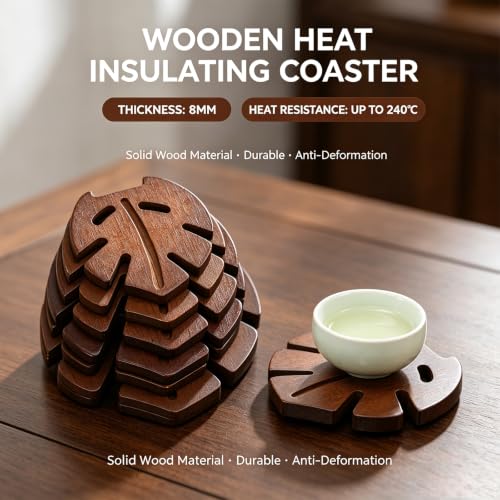 Tree Trivet Set, 7-Piece Wooden Trivet for Hot Dishes - Image 3