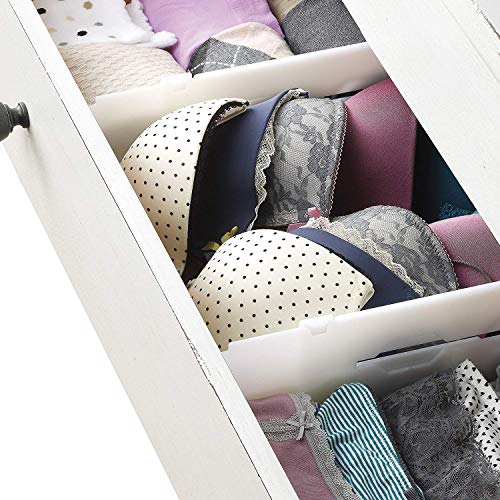 Whitmor Adjustable Organizers Drawer Dividers, Set of 2, White - Image 4