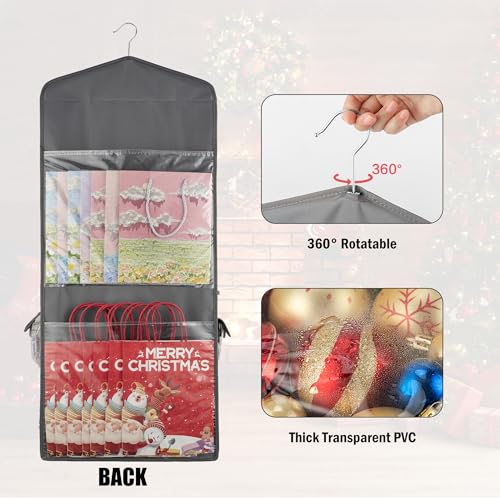 EXLIFBAG Wrapping Paper Storage, Double-Sided Hanging Storage - Image 6