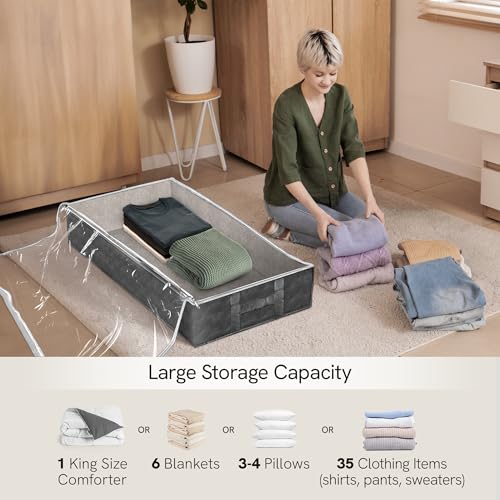 Reli. 90L Under Bed Storage Containers 4 Pack | Closet - Image 4