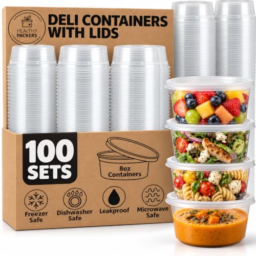 Healthy Packers 8oz Deli Containers with Lids, Food Storage - Image 2