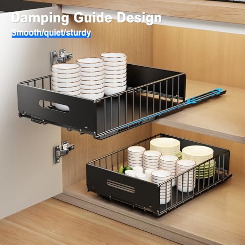 Mustorn 2 Pack Pull Out Cabinet Organizer, Slide Out | All Products - Image 5