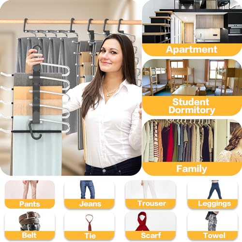 Pants Hangers Space Saving - 2 Pack Closet Organizer and Storage - Image 7
