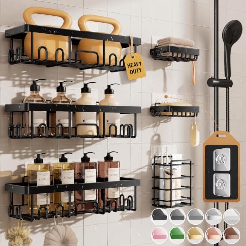 Veken Shower Caddy 6-Pack, Bathroom Organizers and Storage - Image 2