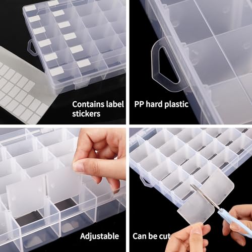 Bead Organizer Storage 2 Pack 36 Grid Jewelry Tackle Craft - Image 4