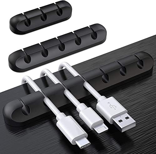 SOULWIT 3 Pcs Silicone USB Cable Holder Clips, Self Adhesive - Image 2