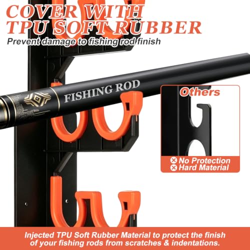 CertBuy H5 Fishing Rod Holder for Garage Wall or Ceiling - Image 6