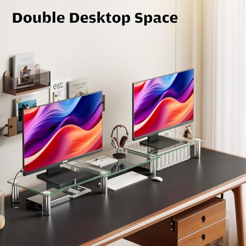 Hemudu Dual Monitor Stand -Adjustable Length and Ang | All Products - Image 3