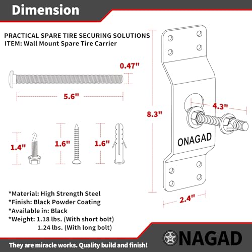 Wall Mount Spare Tire Holder Mount, Upgraded Spare Wheel - Image 3