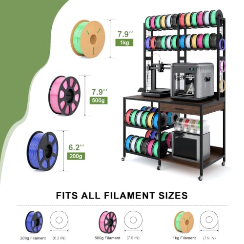 3D Printer Stand with Filament Storage, Table with Top Shelf - Image 7