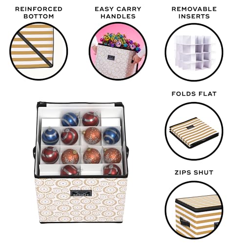 SCOUT Joy Box Ornament Storage Bin with 48 Cubbies - Zips - Image 4