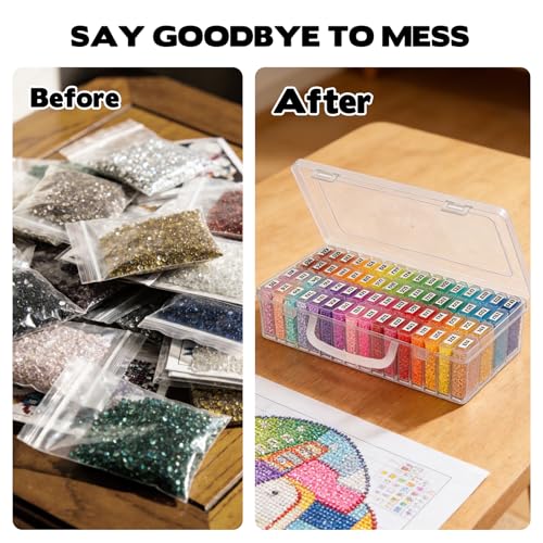2 Pack Diamond Painting Storage Containers with 128 - Image 5