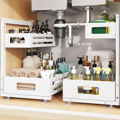 2 Pack Under Sink Organizer,Pull Out Cabinet Organizer - Image 2