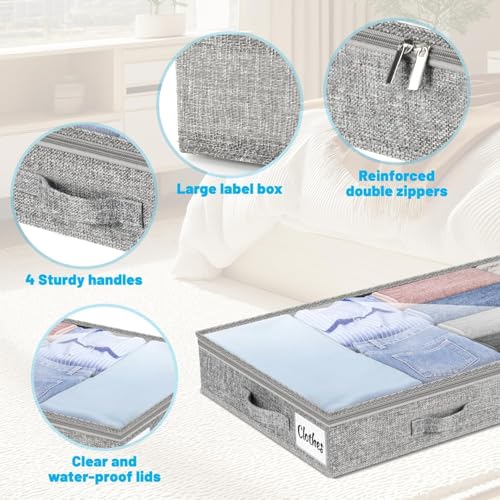 4 Inch Low Profile Under Bed Storage Drawer 2 Pack, Lightweight - Image 7