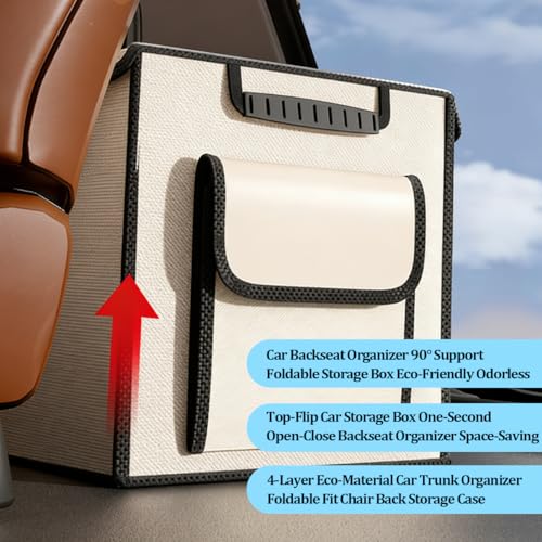 HZEL Car Trunk Organizer with Lid, Foldable Slip Resistant - Image 6