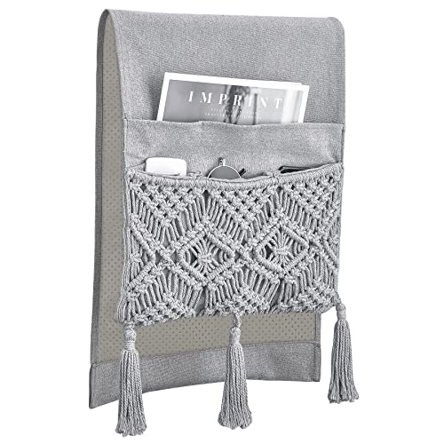 Mkono Macrame Armchair Caddy, Boho Couch Armrest Organizer - Image 7