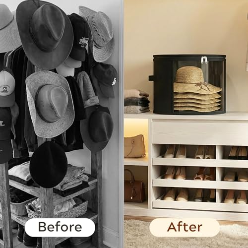 2 Pack Large Clear Hat Storage Boxes, Hold up to 7-9 Hats - Image 6