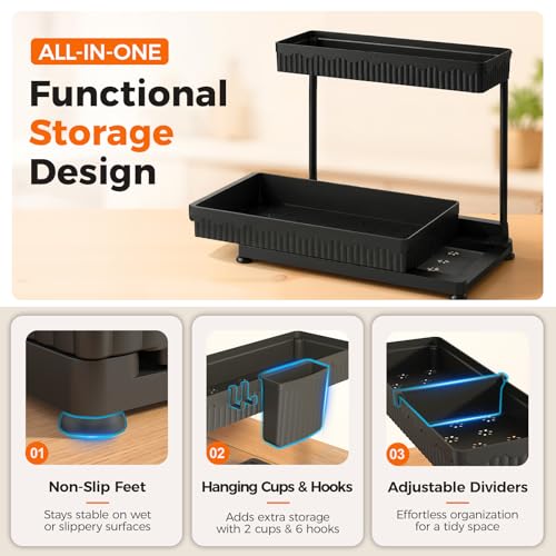 Sevenblue 3-Pack 2-Tier L-Shaped Under Sink Organize | Home Organizati - Image 7