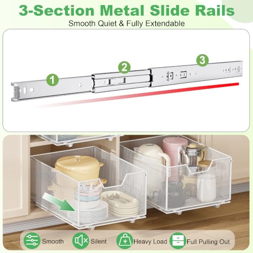 2 Pack Pull out Cabinet Organizer,Slide out Pantry S | All Products - Image 6