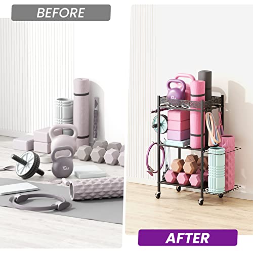VOPEAK Home Gym Storage Rack, 3-Tier Yoga Mat Storag | All Products - Image 7