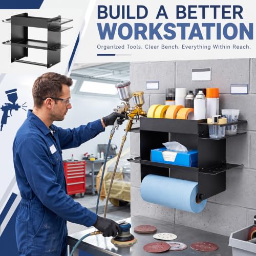 Hicarer Paint Gun Rack Paper Towel Shelf Wall Mount Organizer - Image 5