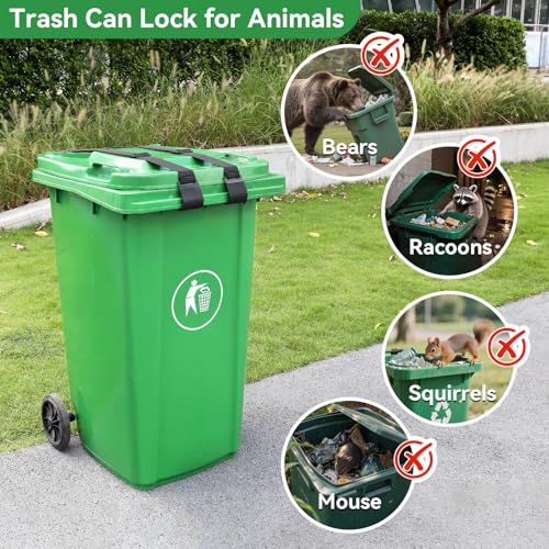 2PCS Trash Can Locks for Animals，Bear Proof Trash Can Locks - Image 6