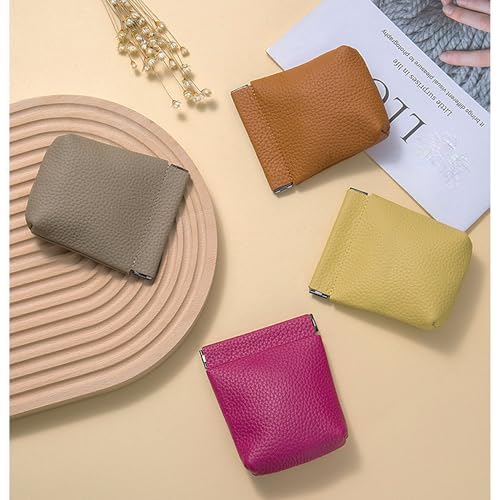Mini Leather Coin Purse for Women, Cute Squeeze Pouch Clutch - Image 7