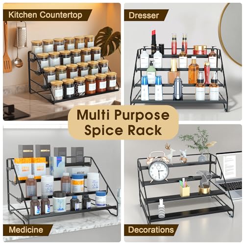 Jolitac 4-Tier Spice Rack Organizer, Depth Adjustable Step Shelf - Image 8