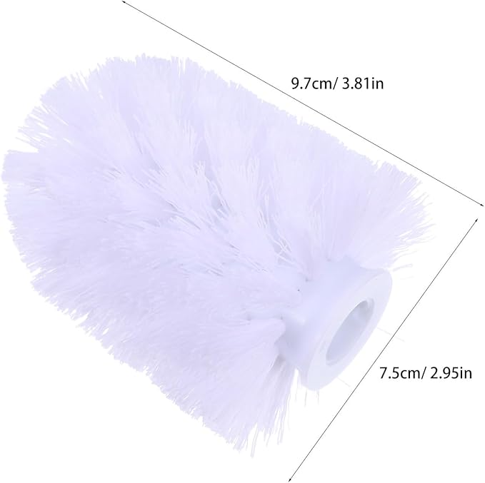 Cabilock 10pcs Replaceable Head Toilet Brush Set, Stainless Steel Scrub Brush Replacement Heads 75x100mm, Heavy Duty Toilet Cleaning Refills for Home and Hotel Bathrooms