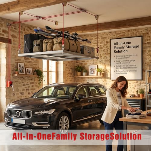 Overhead Garage Storage Lift Hoist, 400 lbs Ceiling Garage - Image 6