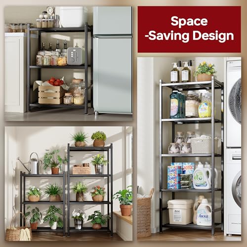 Storage Shelves, 5-Tier Metal Shelving Unit with Leveling Feet - Image 6