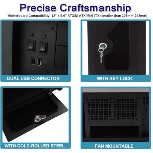 4u Server Chassis,Rack Mount ATX Pc case,3.5″ Bays,1xFan,2xUSB3.0 - Image 5